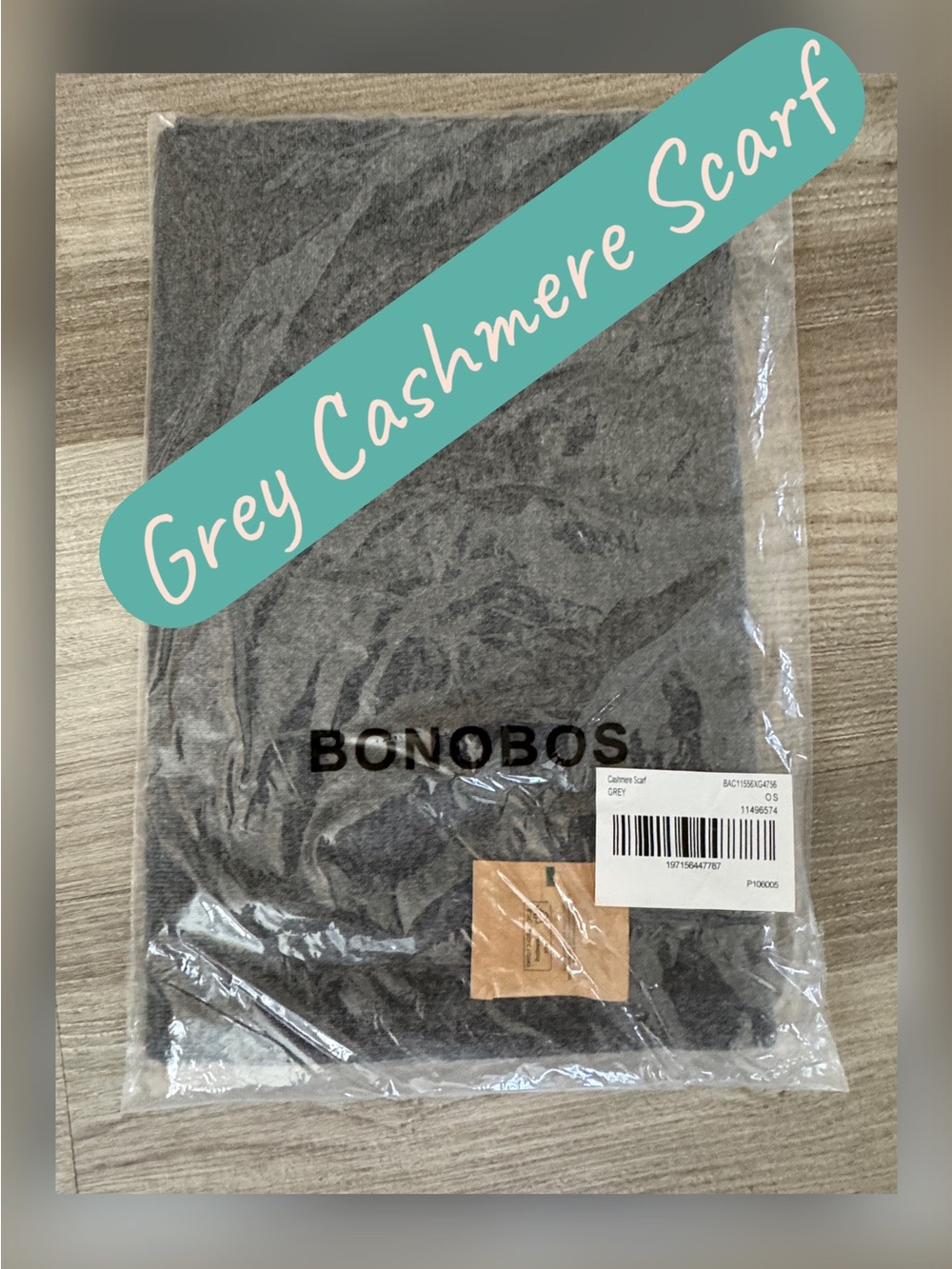Bonobos Charcoal Grey Cashmere Scarf
